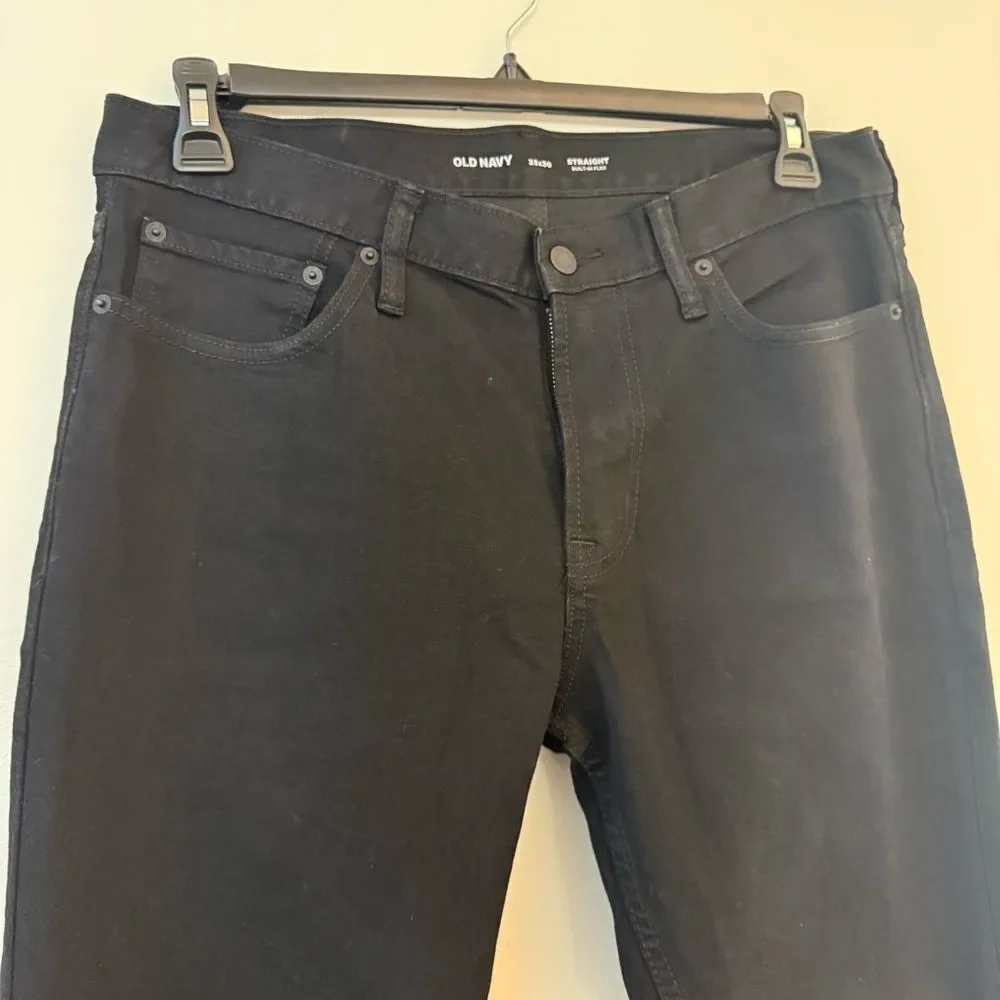 Old Navy Men’s Built in Flex Stretch Black Jeans 30X30‎ NWOT